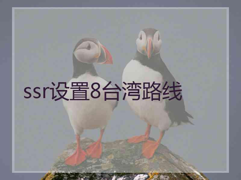 ssr设置8台湾路线