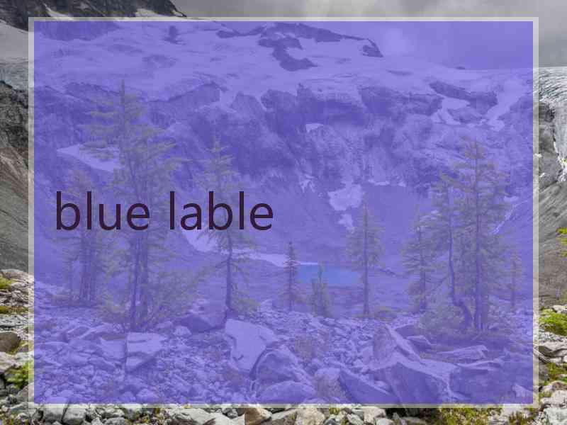 blue lable